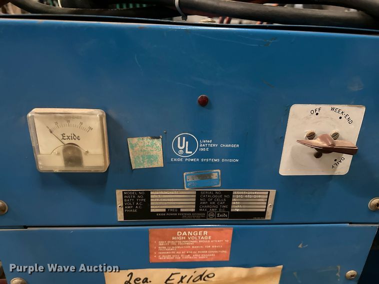 image for item LK9764 (4) Exide forklift battery chargers 