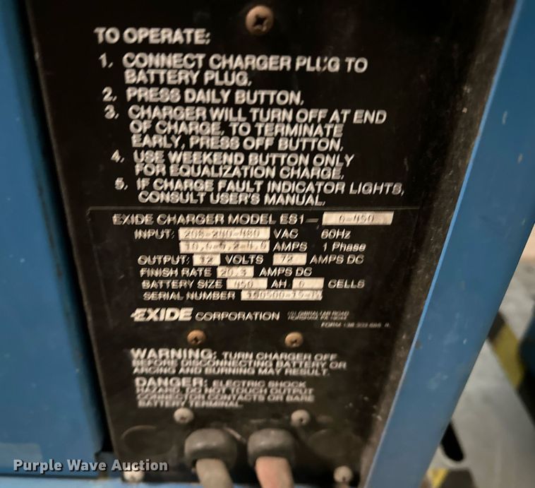 image for item LK9764 (4) Exide forklift battery chargers 