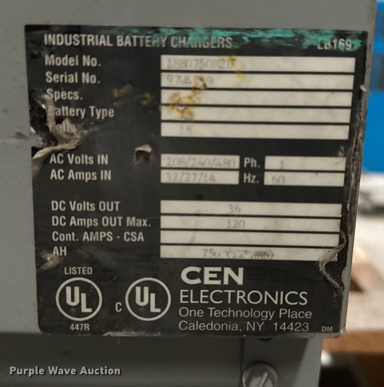 image for item LK9766 (4) forklift battery chargers 