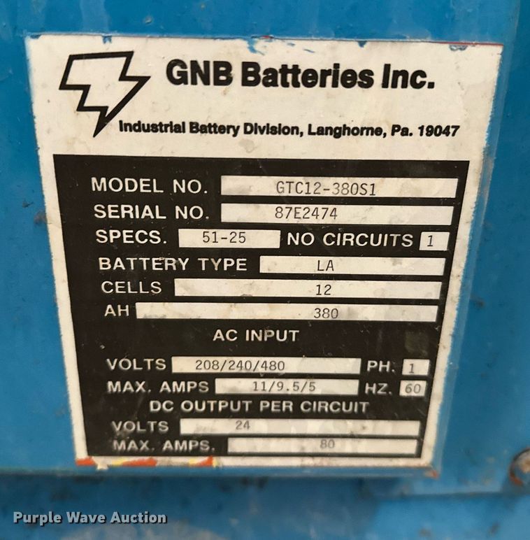 image for item LK9767 (3) forklift battery chargers