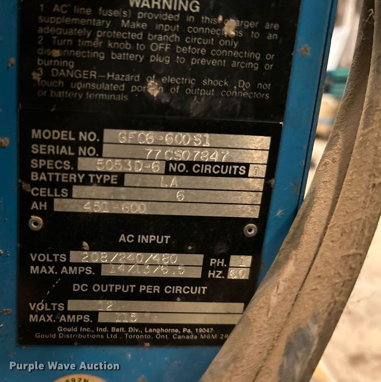 image for item LK9767 (3) forklift battery chargers