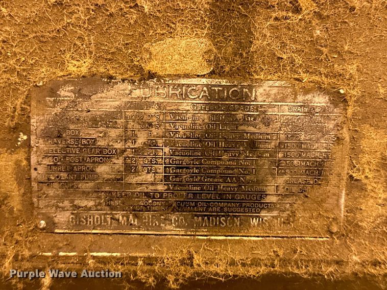 image for item LK9779 Gisholt turret lathe 