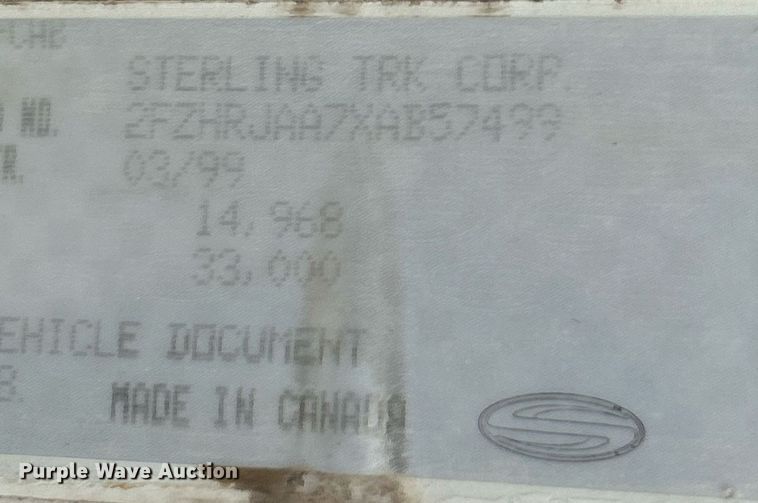 image for item NE9693 1999 Sterling L7501 fuel truck