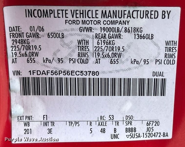 image for item NE9709 2006 Ford F550 Super Duty XLT  rollback truck