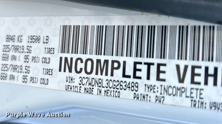 image for item NE9728 2012 Dodge Ram 5500HD flatbed truck