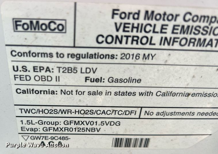 image for item OA9203 2016 Ford Fusion SE 