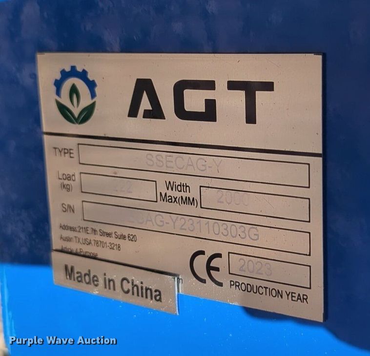 image for item OD9171 2023 AGT SSECAG-Y skid steer auger