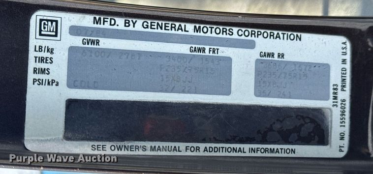 image for item OD9785 1984 Chevrolet C10 pickup truck