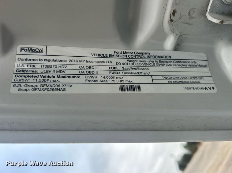 image for item OI9524 2016 Ford F350 Super Duty  box truck