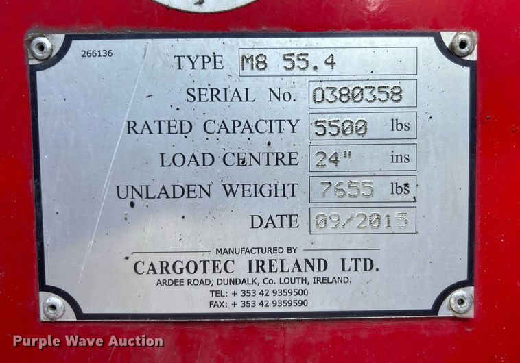 image for item OI9533 2015 Moffett M8 55.4 forklift