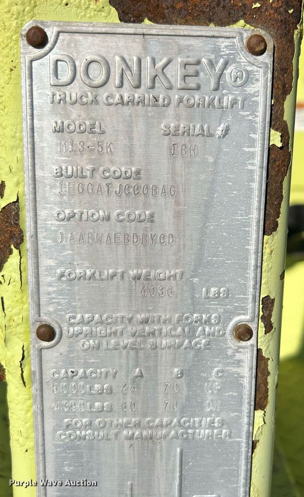 image for item OI9534 2008 Donkey M13-5K forklift