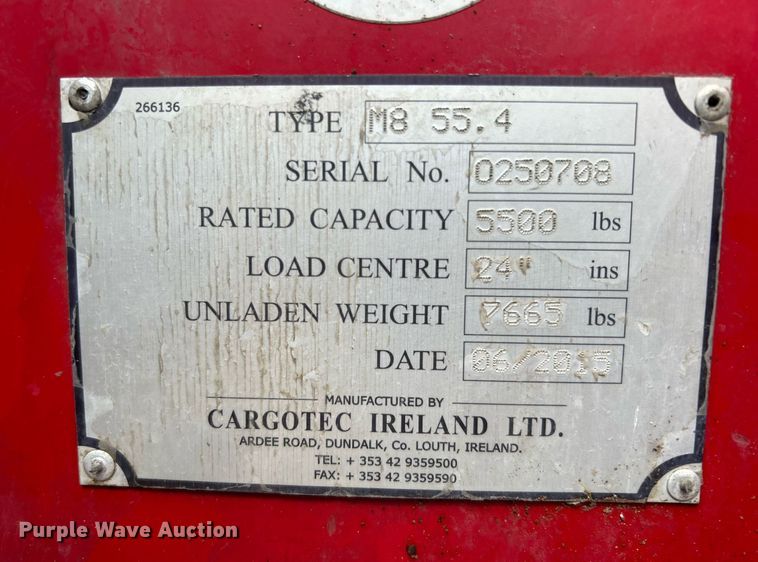 image for item OI9535 2015 Moffett  M8 55.4 forklift