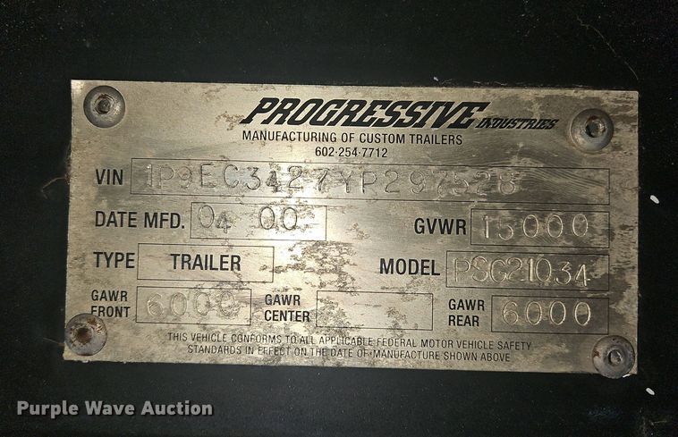 image for item OJ9710 2000 Progressive  PSG21034 camper