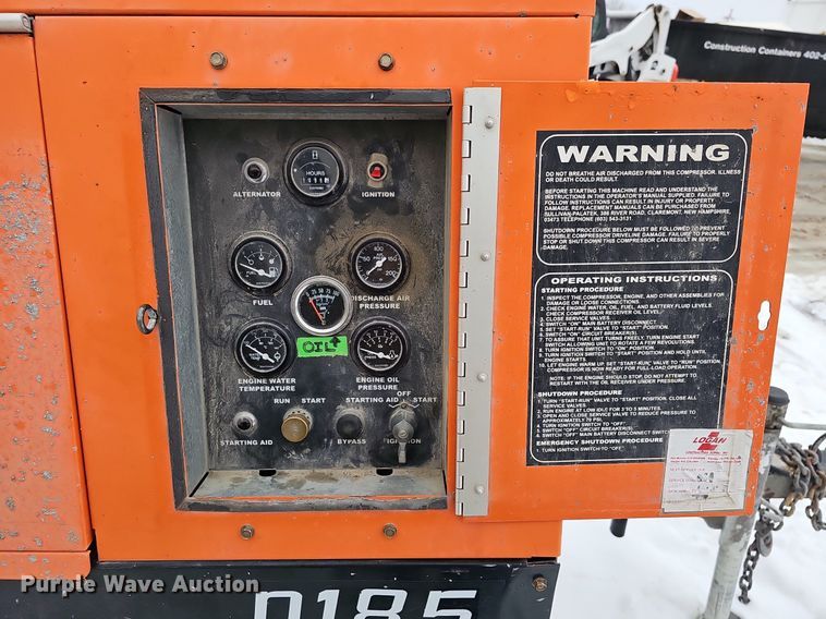 image for item DK0502 Sullivan Palatek D185PJD air compressor