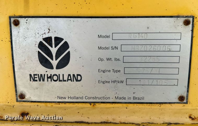 image for item DK6741 2004 New Holland RG140B motor grader