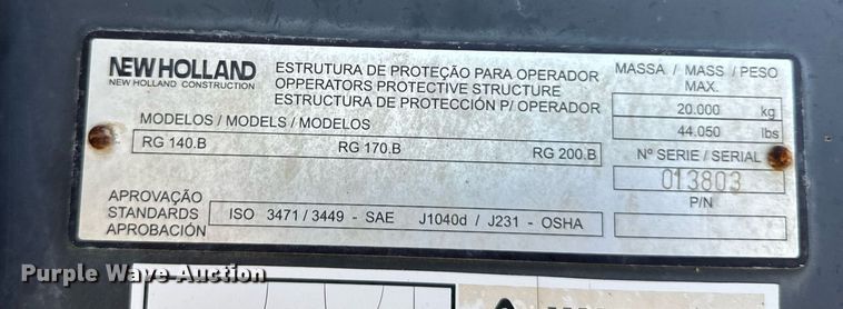 image for item DK6741 2004 New Holland RG140B motor grader