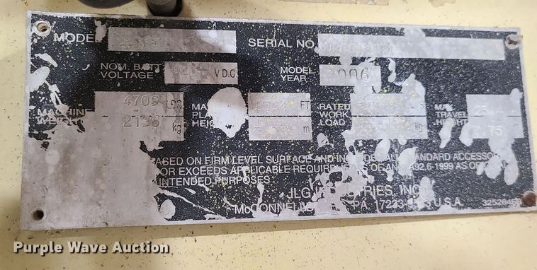 image for item DN8253 2006 JLG 2630ES scissor lift