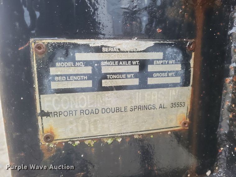 image for item DO4808 1994 Econoline  CG325DE equipment trailer