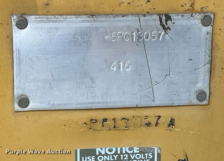 image for item DQ1085 1990 Caterpillar 416 backhoe