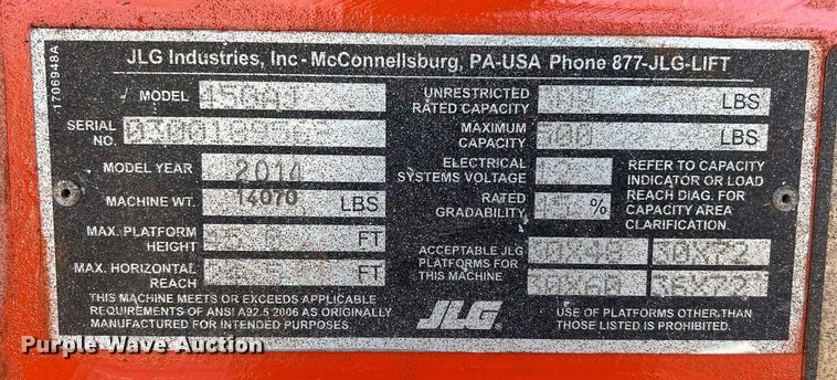 image for item DQ2352 2014 JLG 450AJ boom lift