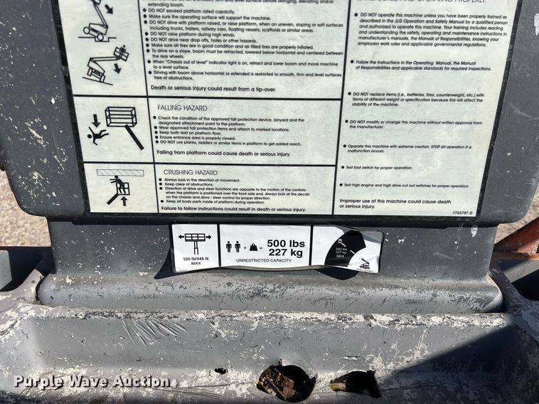 image for item DQ2355 2012 JLG 600S boom lift