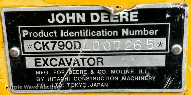 image for item EK9938 1987 John Deere 790D excavator