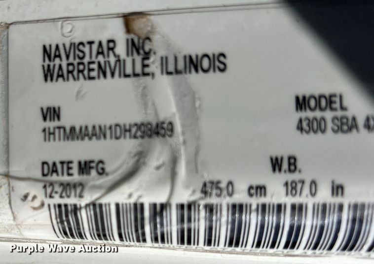 image for item JT9030 2013 International  4300  bucket truck