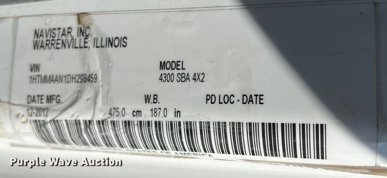 image for item JT9030 2013 International  4300  bucket truck