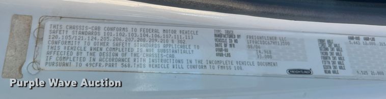 image for item JT9033 2007 Freightliner Business Class M2 bucket truck