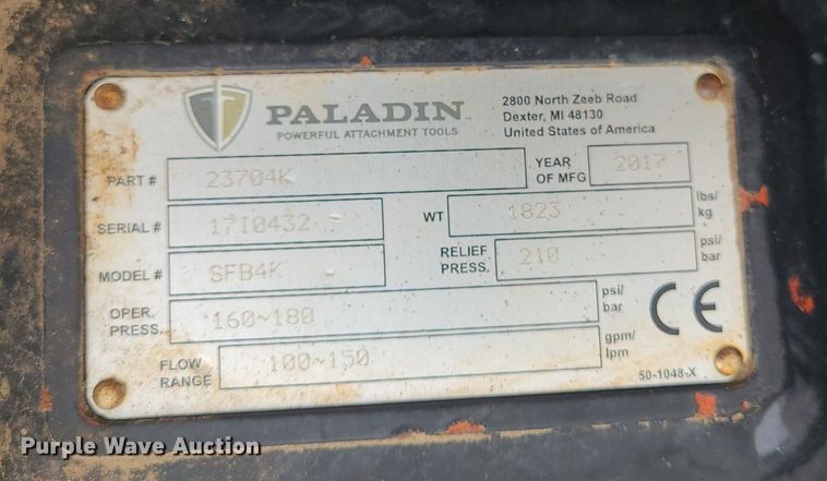 image for item LJ9479 2017 Paladin SFB4K breaker