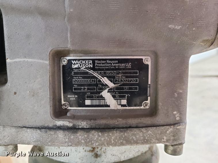 image for item LJ9493 (3) Wacker Nueson compactors