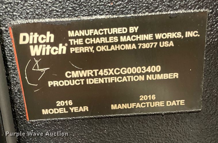 image for item LV9978 2016 Ditch Witch RT45 trencher