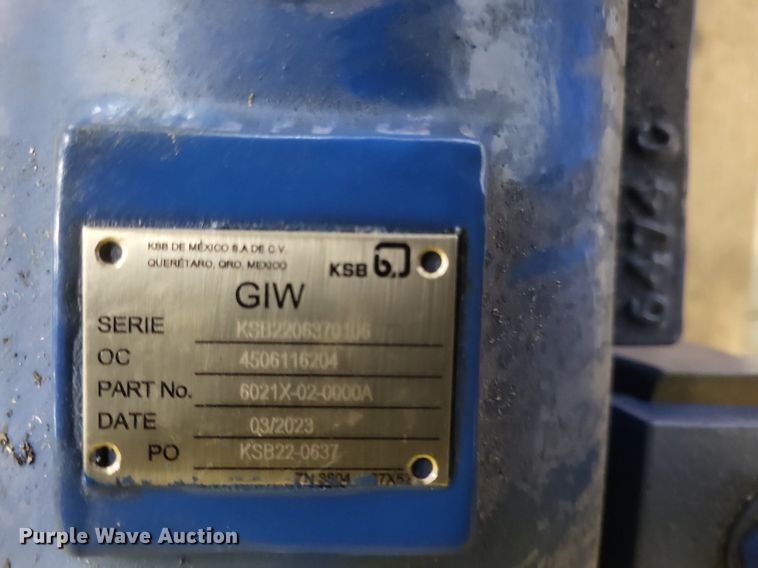 image for item MI9891 2023 KSB LCC-M100-400.2 trash pump