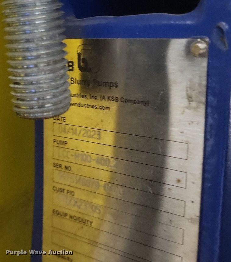 image for item MI9891 2023 KSB LCC-M100-400.2 trash pump