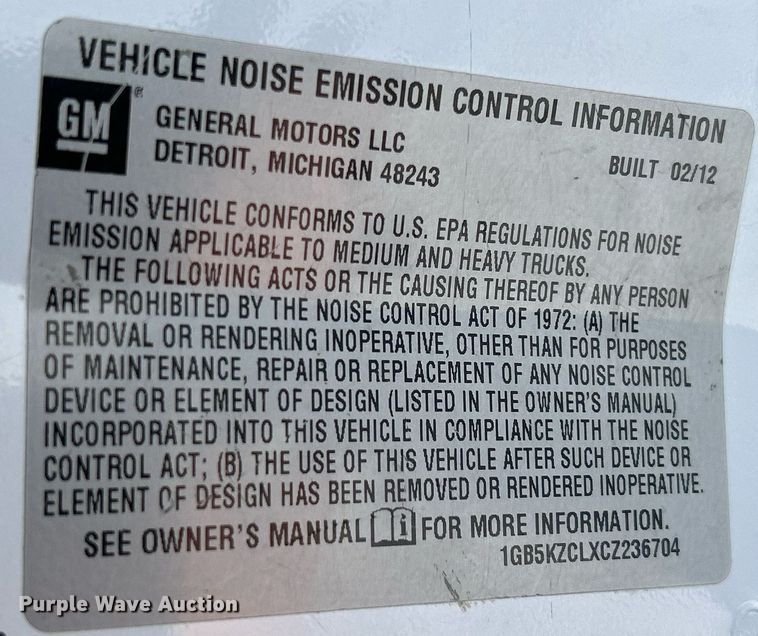 image for item MO9144 2012 Chevrolet Silverado 3500HD  Ext. Cab flatbed pickup truck