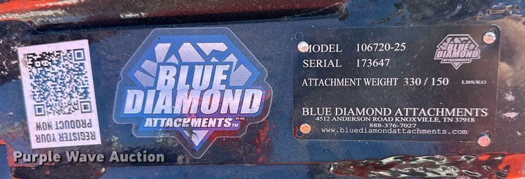 image for item NL9345 Blue Diamond  106720-25 compact utility loader log grapple