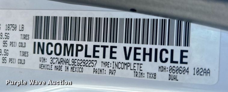 image for item OI9532 2014 Dodge Ram 5500HD bucket truck