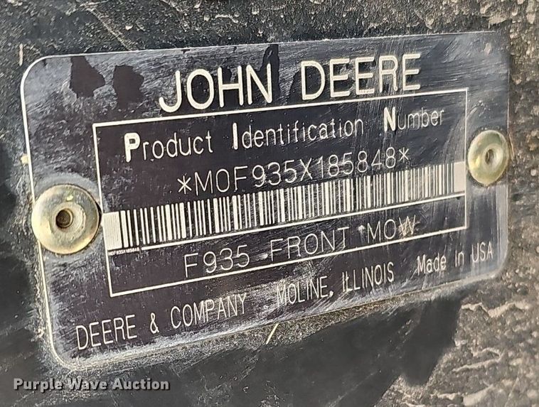 image for item DK0510 John Deere F935 lawn mower
