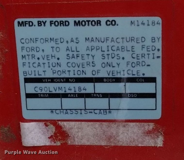 image for item DK8990 1971 Ford 900 pumper fire truck