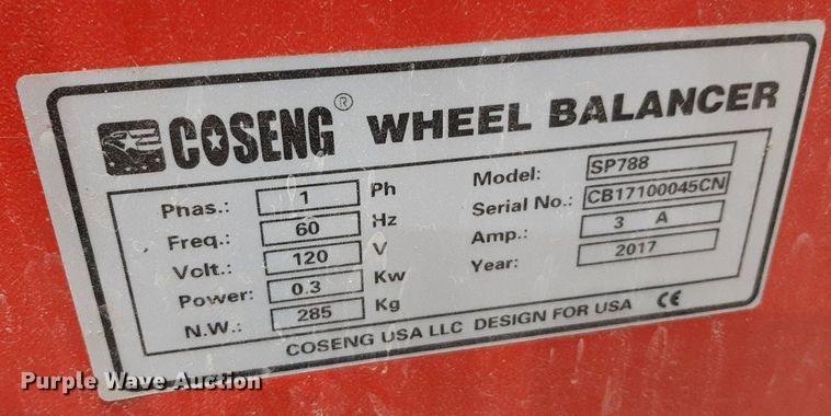 image for item DP2562 2017 Coseng SP788 wheel balancer