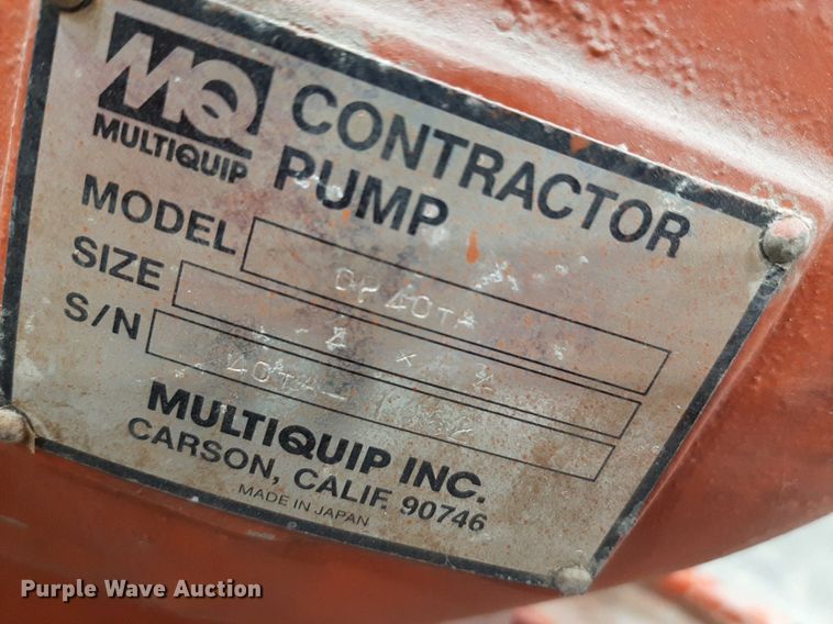 image for item DP2568 Multiquip DP40TA trash pump