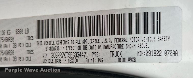 image for item DQ2361 2014 Dodge Ram 1500 Crew Cab pickup truck