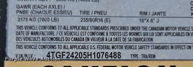 image for item DR5996 2017 Titan HU6488 equipment trailer