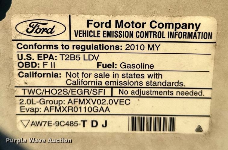 image for item DW2953 2010 Ford Focus 