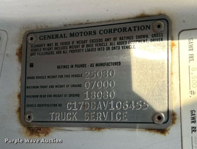 image for item JT9166 1980 Chevrolet dump truck