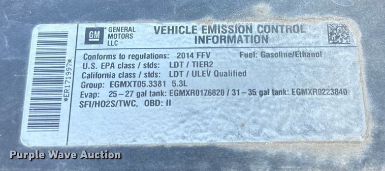 image for item JT9171 2014 Chevrolet Tahoe Police SUV