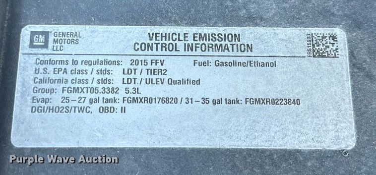 image for item JT9172 2015 Chevrolet Tahoe SUV