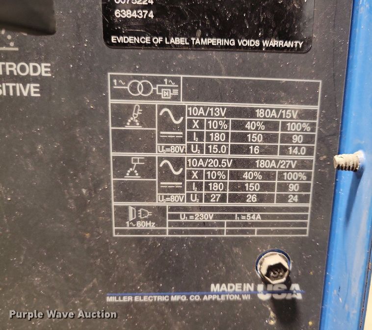 image for item LC9797 Miller Syncrowave 180SD welder