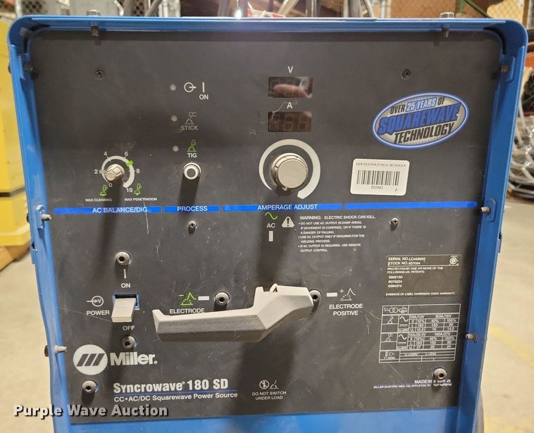 image for item LC9798 Miller Syncrowave 180SD  welder