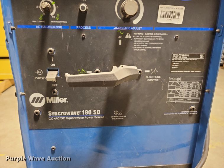 image for item LC9798 Miller Syncrowave 180SD  welder